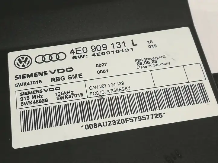 Audi A8 S8 D3 4E (2005 - 2007) 4E0909131L Модуль комфорта — фото 5