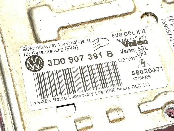 Volkswagen Touareg I (2002 - 2010) 3D0907391B Блок розжига ксенона — фото 5