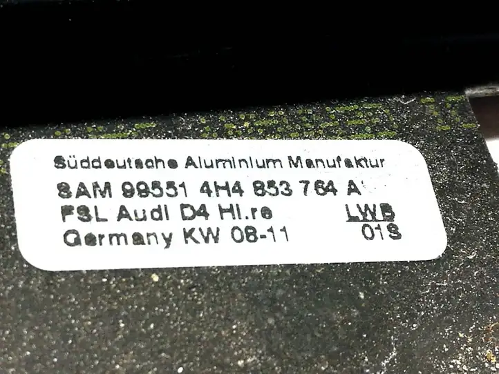 Audi A8 S8 D4 4H (2010 - 2014) 4H4853764A Накладка стекла задней двери — фото 7