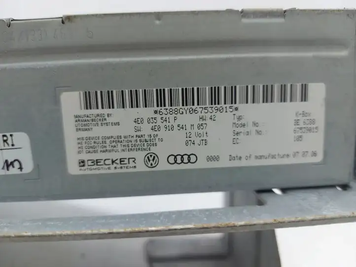 Audi Q7 4L (2005 - 2009) 4E0035541P Магнитола / мультимедийная система — фото 7