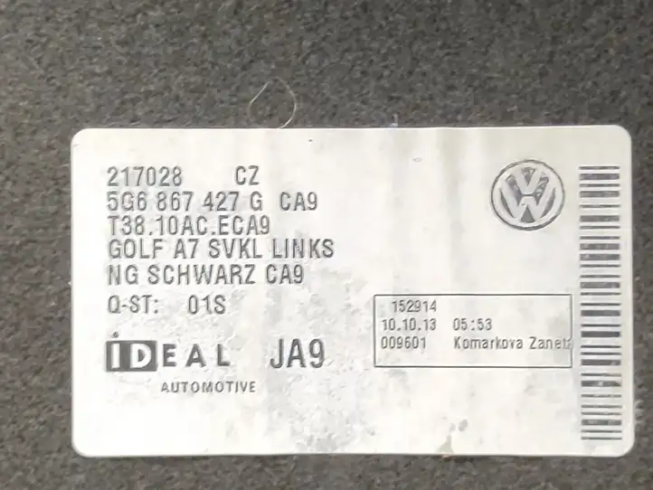 Volkswagen Golf VII (2013 - 2019) 5G6867427G Боковая обшивка багажника — фото 6