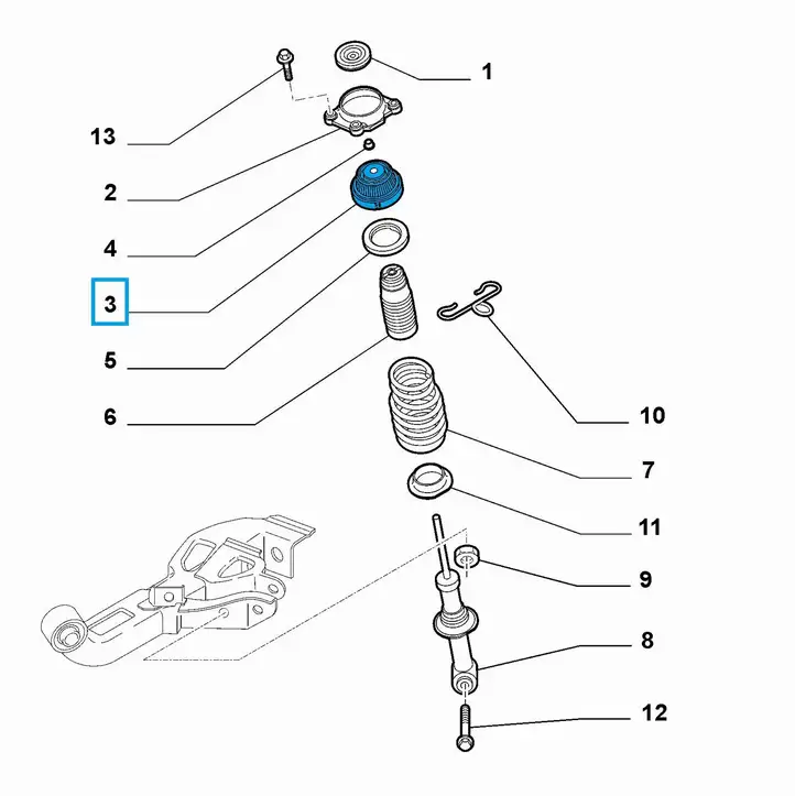 Alfa Romeo 159 (2005 - 2011) 50515203 Кронштейн амортизатора — фото 5