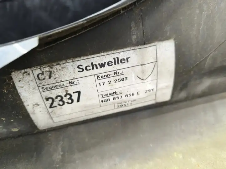 Audi A7 S7 4G (2010 - 2014) 4G8853856E Порог кузова — фото 10