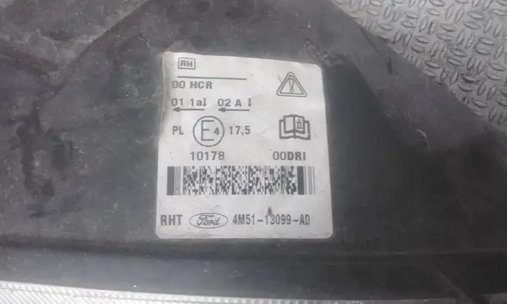 Ford Focus (2005 - 2008) 4M5113099AD Передняя фара — фото 3