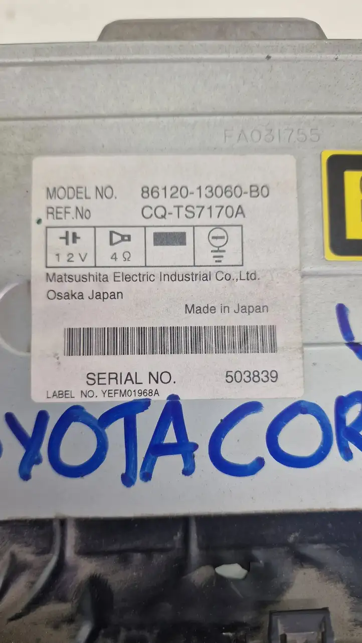 Toyota Corolla Verso E121 (2001 - 2004) 8612013060B0 Магнитола / мультимедийная система — фото 5