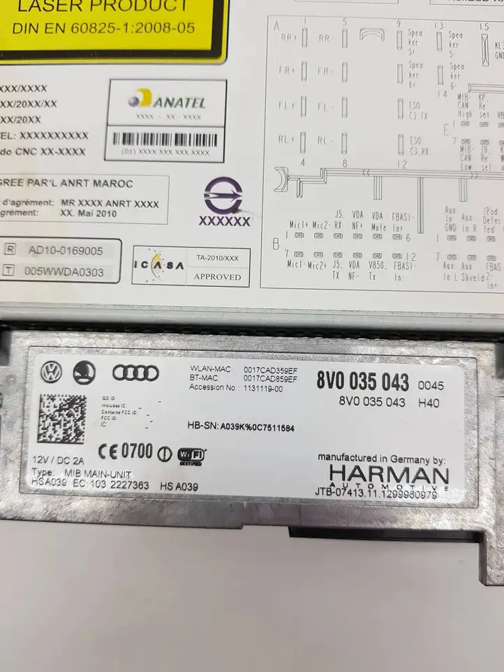 Audi A3/S3 8V (2012 - 2016) 8V0035043 CD/DVD чейнджер — фото 5