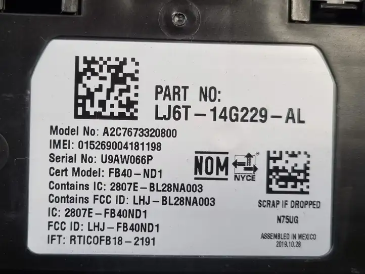 Ford Escape IV (2020 - ) LJ6T14G229 Bluetooth модуль — фото 2