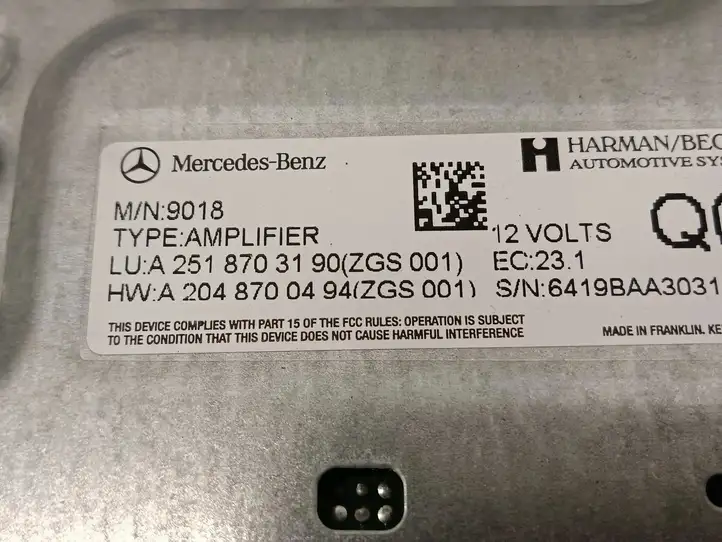 Mercedes-Benz GL X164 (2006 - 2012) A2518703190 Усилитель звука — фото 2