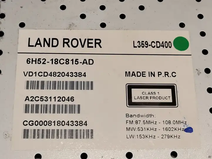Land Rover Freelander 2 - LR2 (2006 - 2010) 6H5218C815AD Магнитола / мультимедийная система — фото 4