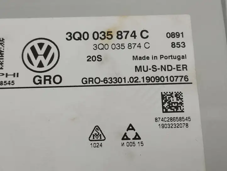 Volkswagen Arteon (2017 - ) 3Q0035874C Магнитола / мультимедийная система — фото 2