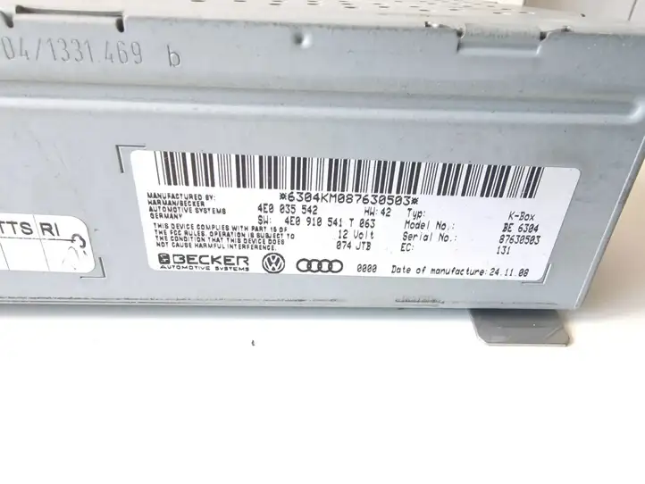 Audi Q7 4L (2005 - 2009) 4E0035542 Магнитола / мультимедийная система — фото 2
