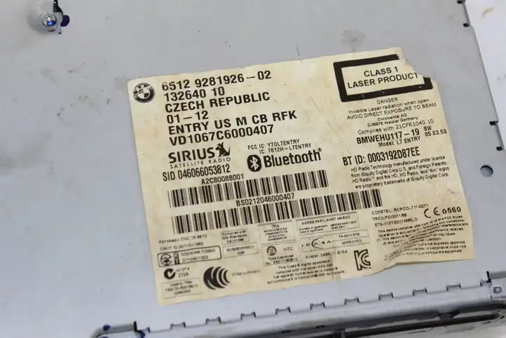 BMW 3 F30 F35 F31 (2012 - 2018) 9281926 Магнитола / мультимедийная система — фото 7
