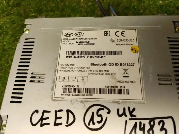 Kia Ceed (2012 - 2015) 96560A2000WK Магнитола / мультимедийная система — фото 12