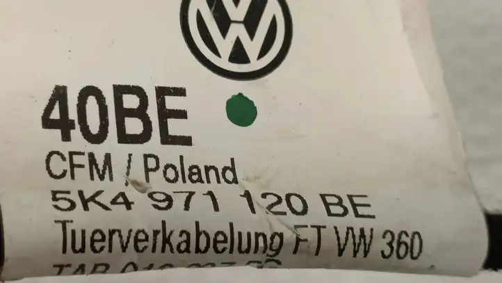 Volkswagen Golf VI (2009 - 2013) 5K4971120BE Проводка передней двери — фото 5