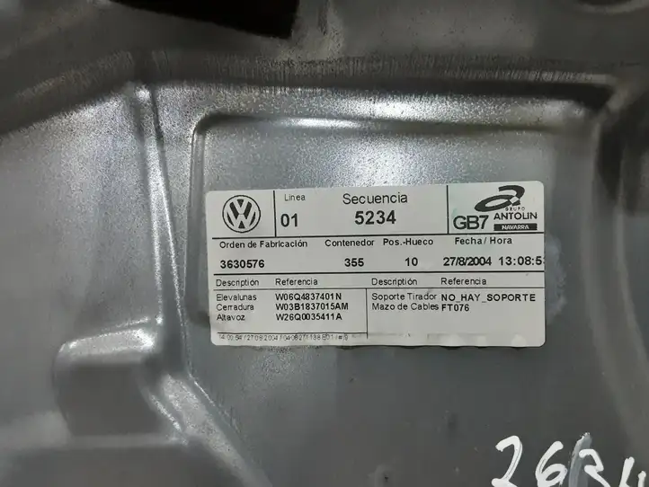 Volkswagen Polo (2005 - 2009) 6Q4837401N Электростеклоподъемник передний (комплект) — фото 2