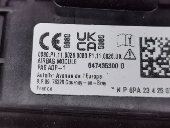Nissan Juke II F16 (2019 - ) 647435300D Подушка безопасности пассажира — фото 6