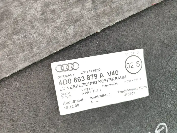 Audi A8 S8 D2 4D (1999 - 2002) 4D0863879A Боковая обшивка багажника — фото 6