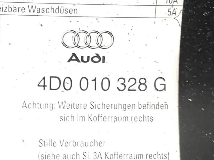 Audi A8 S8 D2 4D (1999 - 2002) 4D0010328G Боковая отделка ногового пространства — фото 3