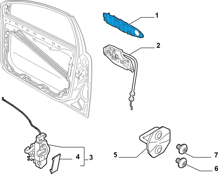 Fiat Croma (2005 - 2011) 735402348 Наружная ручка двери — фото 4
