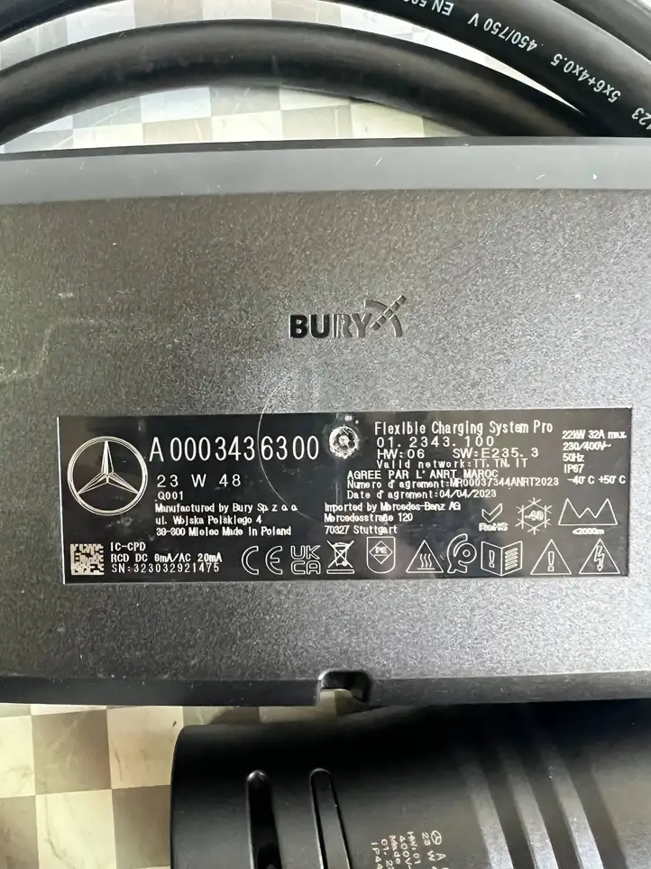 Mercedes-Benz EQS V297 (2021 - ) A0003436300 Кабель для зарядки электромобилей — фото 5