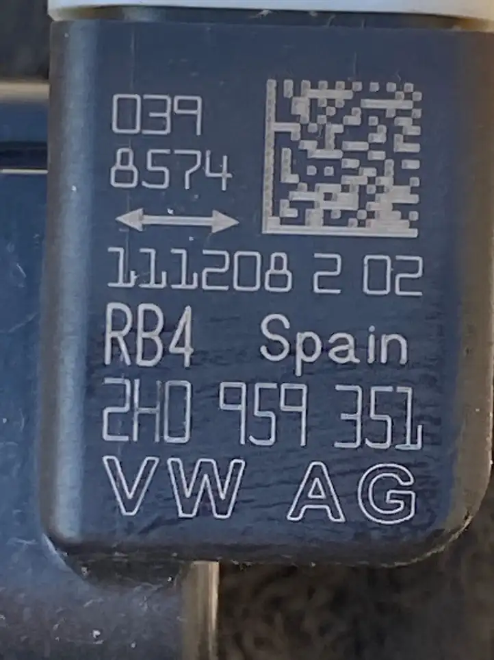 Volkswagen Polo V 6R (2009 - 2015) 2H0959351 Датчик удара SRS — фото 3