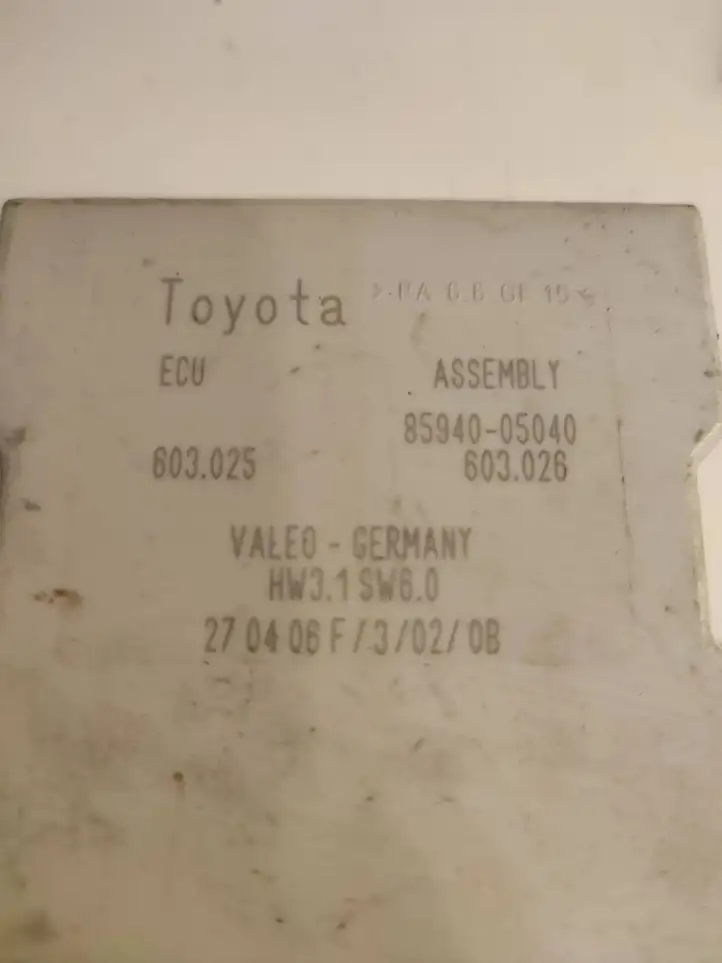 Toyota Avensis T250 (2006 - 2009) 8594005040 Реле стеклоочистителей — фото 3