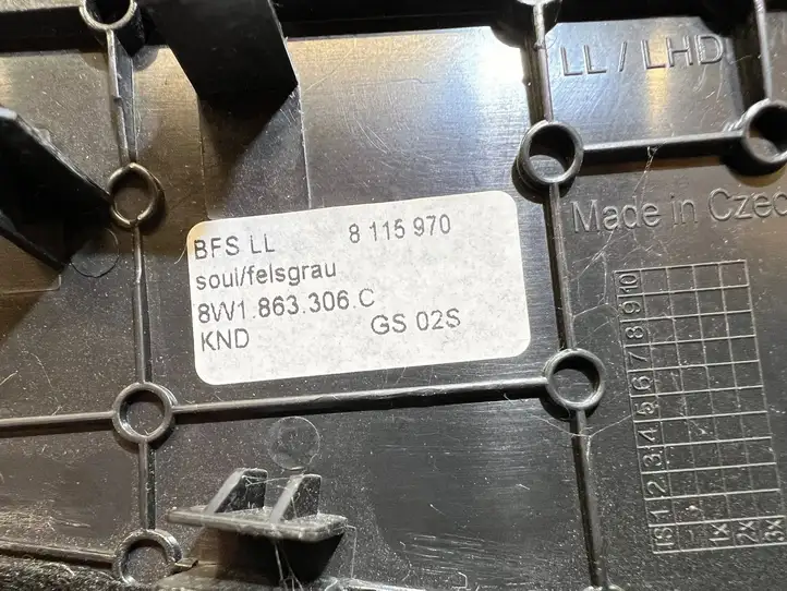 Audi A4 S4 B9 (2015 - 2019) 8w1863306c Передняя боковая обшивка салона — фото 5