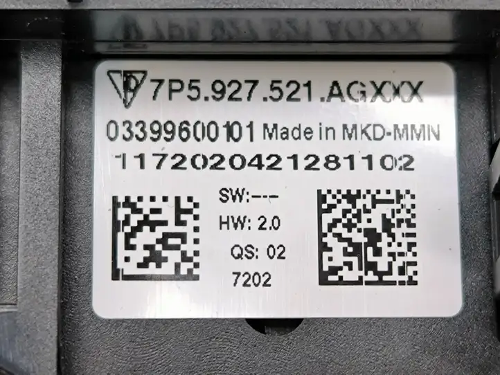 Porsche Cayenne (92A) (2011 - 2017) 7P5927127 Включатель регулировки высоты / жесткости ходовой части — фото 10