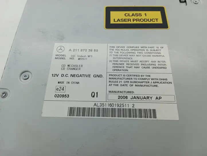 Mercedes-Benz B-class W245 (2005 - 2008) A2118703889 CD/DVD чейнджер — фото 7