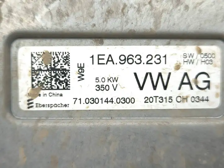 Volkswagen ID.3 (2019 - ) 1EA963231 Подогреватель охлаждающей жидкости — фото 8