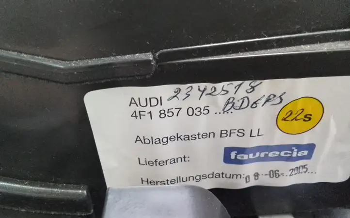 Audi A6 S6 C6 4F (2004 - 2008) 4F1857035BD Бардачок в сборе — фото 2