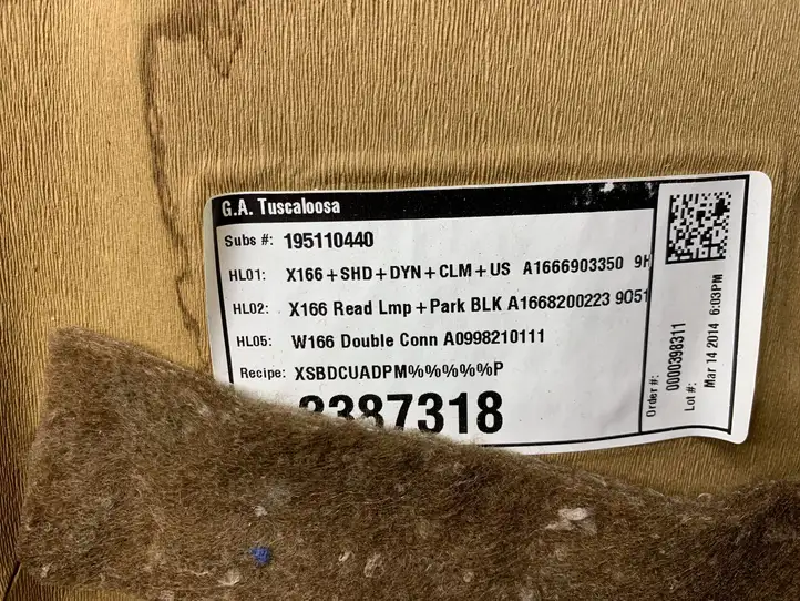 Mercedes-Benz GL X166 (2013 - 2019) A1666902825 Комплект потолочной обшивки — фото 12