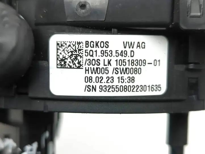 Audi A1 (2019 - ) 5Q1953549D Контактное кольцо SRS — фото 9