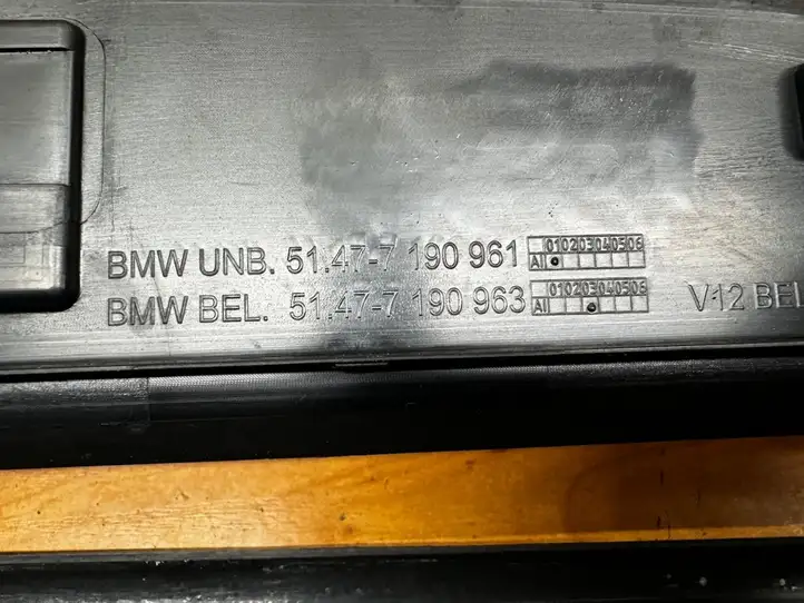 BMW 7 F01 (2008 - 2016) 51477190969 Внутренняя отделка переднего порога — фото 9