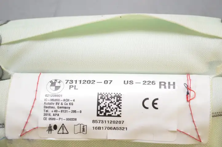 BMW 3 F30 F35 F31 (2012 - 2018) 7311202 Боковая подушка безопасности шторка — фото 3