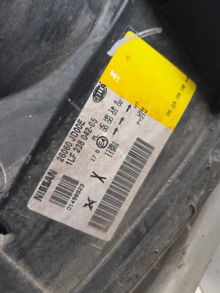 Nissan Qashqai (2006 - 2010) 26060JD00E Передняя фара — фото 3