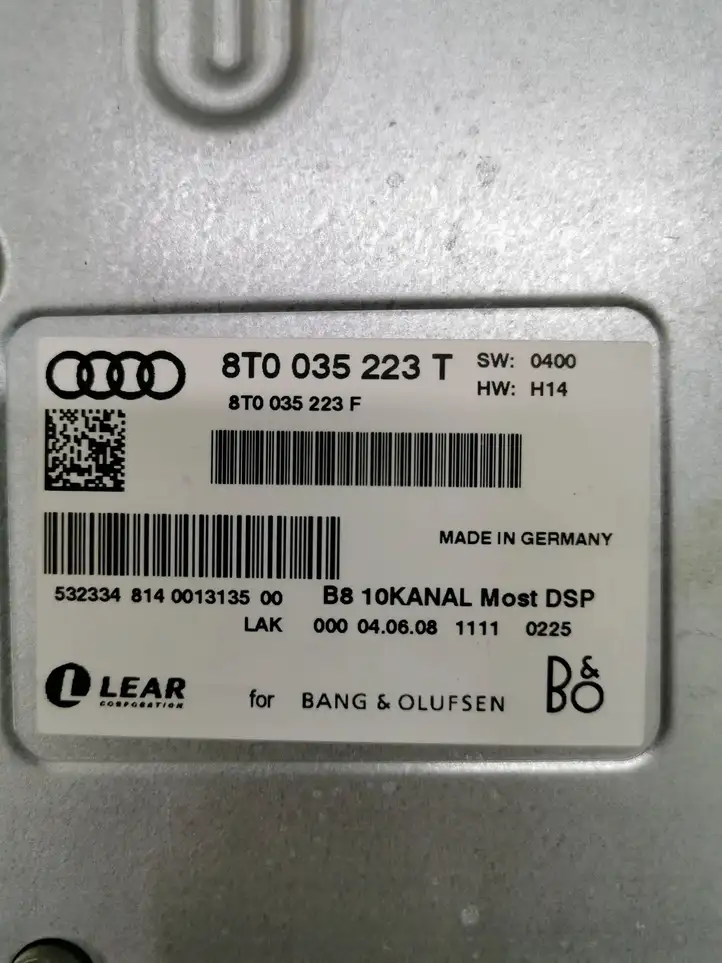Audi A4 S4 B8 8K (2007 - 2011) 8T0035223F Усилитель звука — фото 5