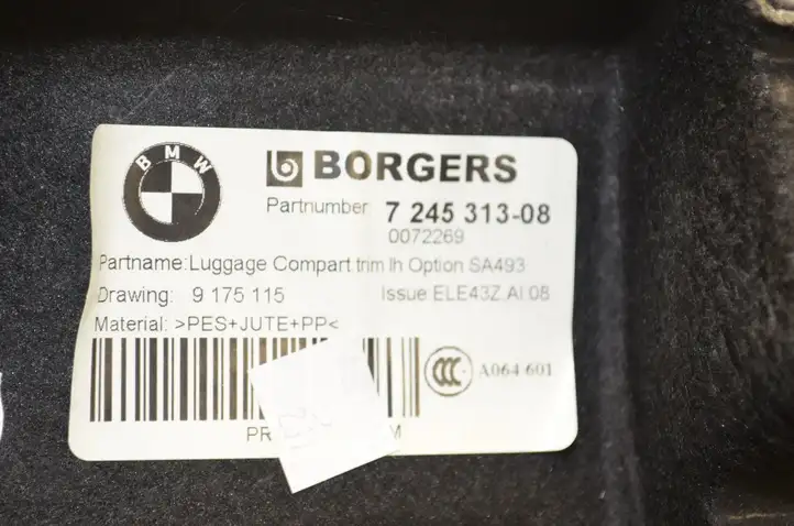 BMW X3 F25 (2010 - 2017) 9207906 Прочая отделка багажника — фото 5
