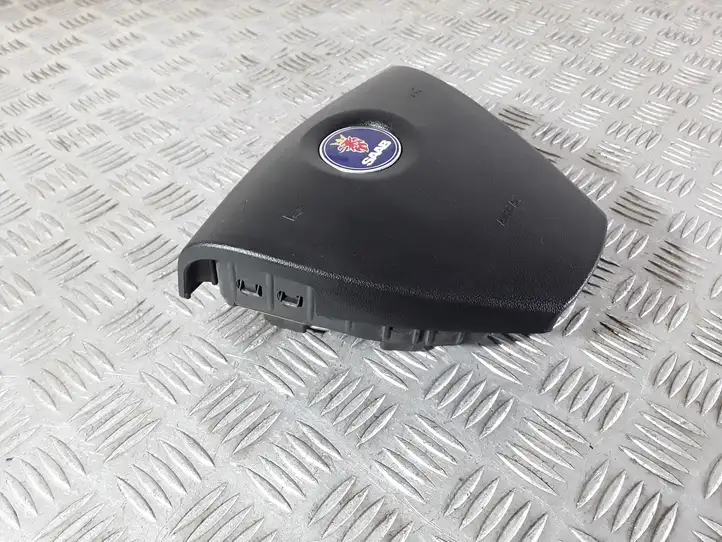 Saab 9-3 Ver2 (2003 - 2007) 600306800D Крышка airbag рулевого колеса — фото 4