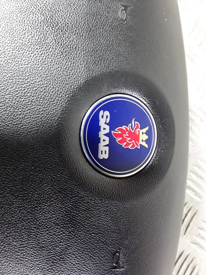 Saab 9-3 Ver2 (2003 - 2007) 600306800D Крышка airbag рулевого колеса — фото 7