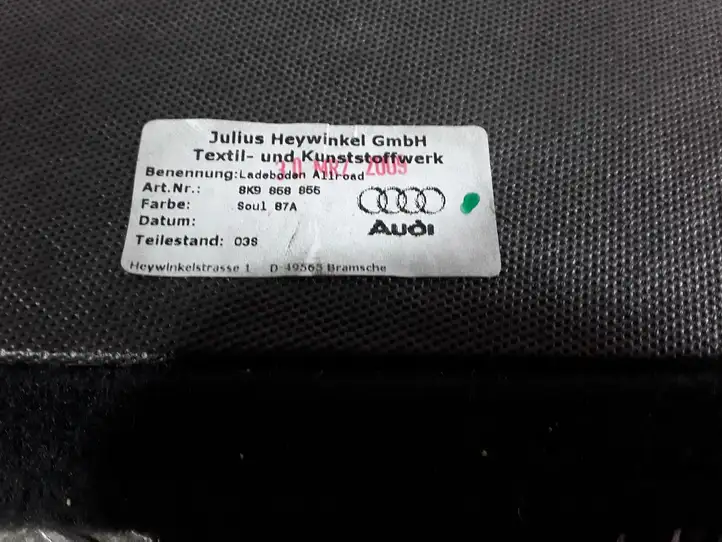 Audi A4 Allroad B8 (2009 - 2011) 8K9858855 Пол багажника — фото 3
