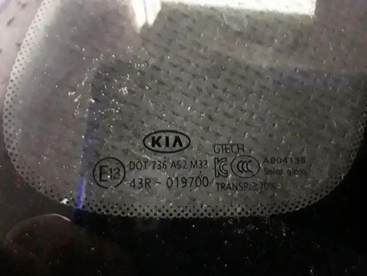 Kia Optima (2015 - 2018) DOT736AS2M33 Заднее боковое стекло — фото 3