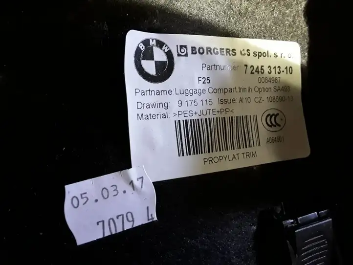 BMW X3 F25 (2010 - 2017) 724531310 Прочая отделка багажника — фото 3
