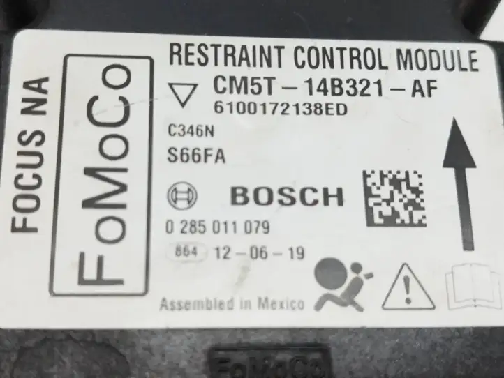 Ford Focus (2011 - 2015) CM5T14B321AF Блок управления SRS — фото 6