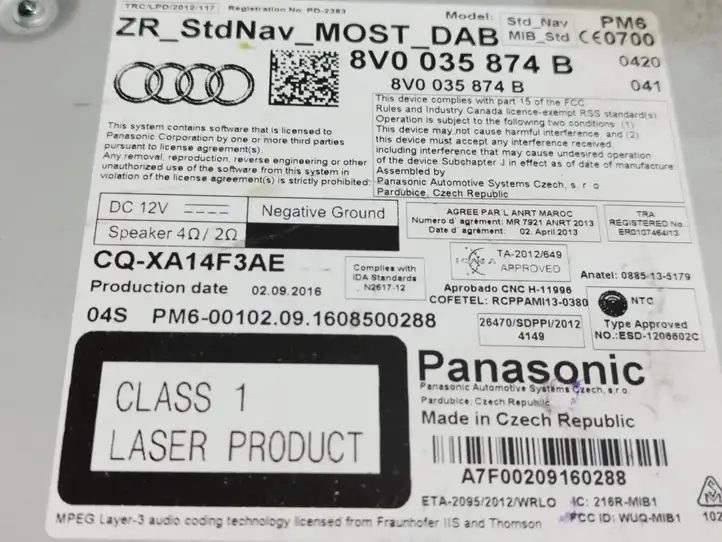 Audi A3/S3 8V (2012 - 2016) 8V0035874B Навигационный привод CD/DVD — фото 8