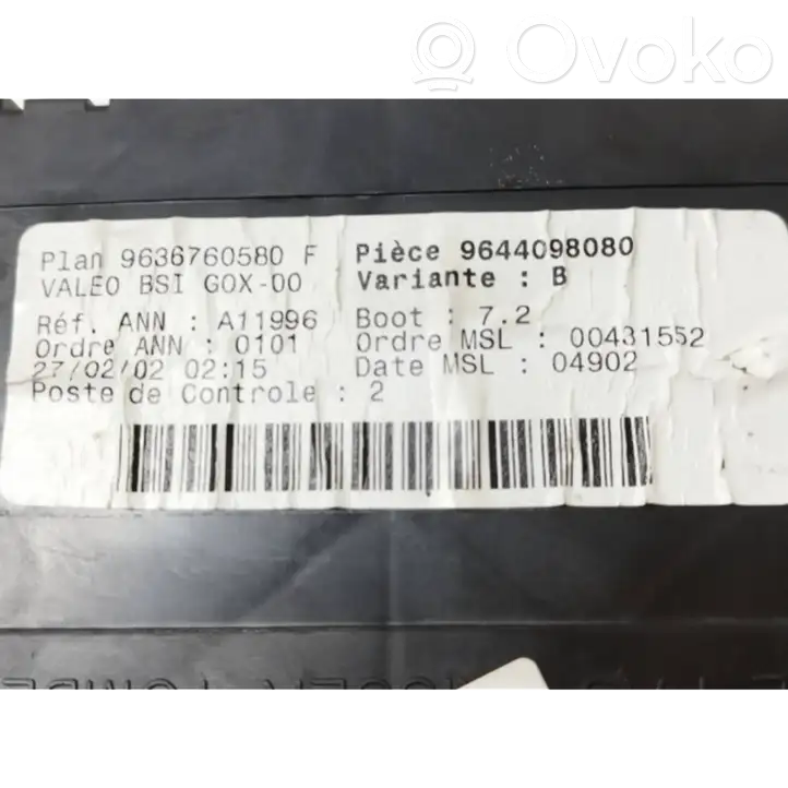 Peugeot 307 CC (2001 - 2005) 9636760580 Модуль комфорта — фото 7