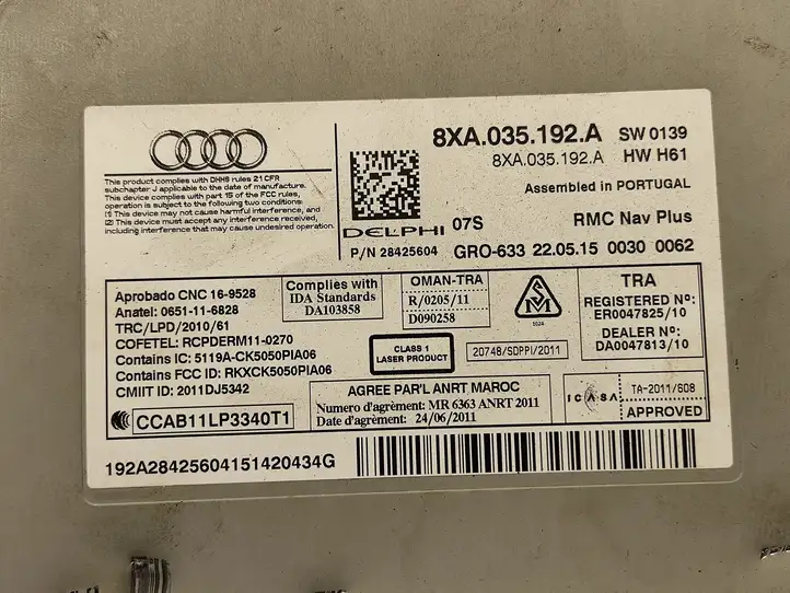 Audi S1 (2014 - 2019) 8XA035192A Магнитола / мультимедийная система — фото 3