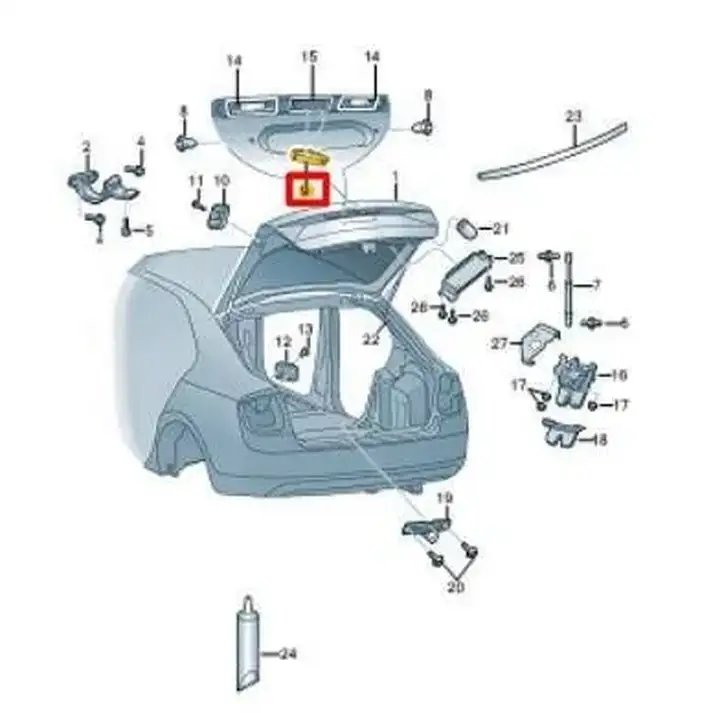 Skoda Octavia Mk3 (5E) (2013 - 2019) 3V0827566 Кнопка закрытия крышки багажника — фото 6