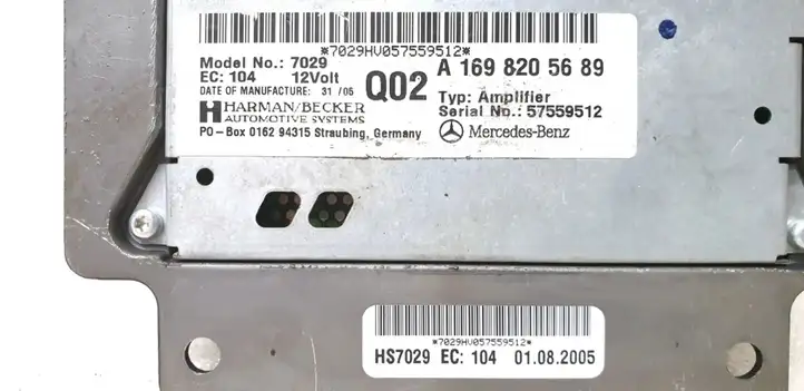 Mercedes-Benz CLK A209,C209 (2002 - 2009) A1698205689 Усилитель звука — фото 3