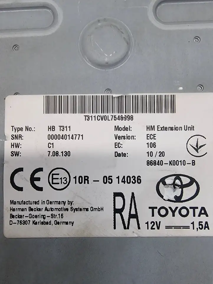 Toyota RAV 4 (XA50) (2018 - ) 86840K0010B Блок навигации GPS — фото 4